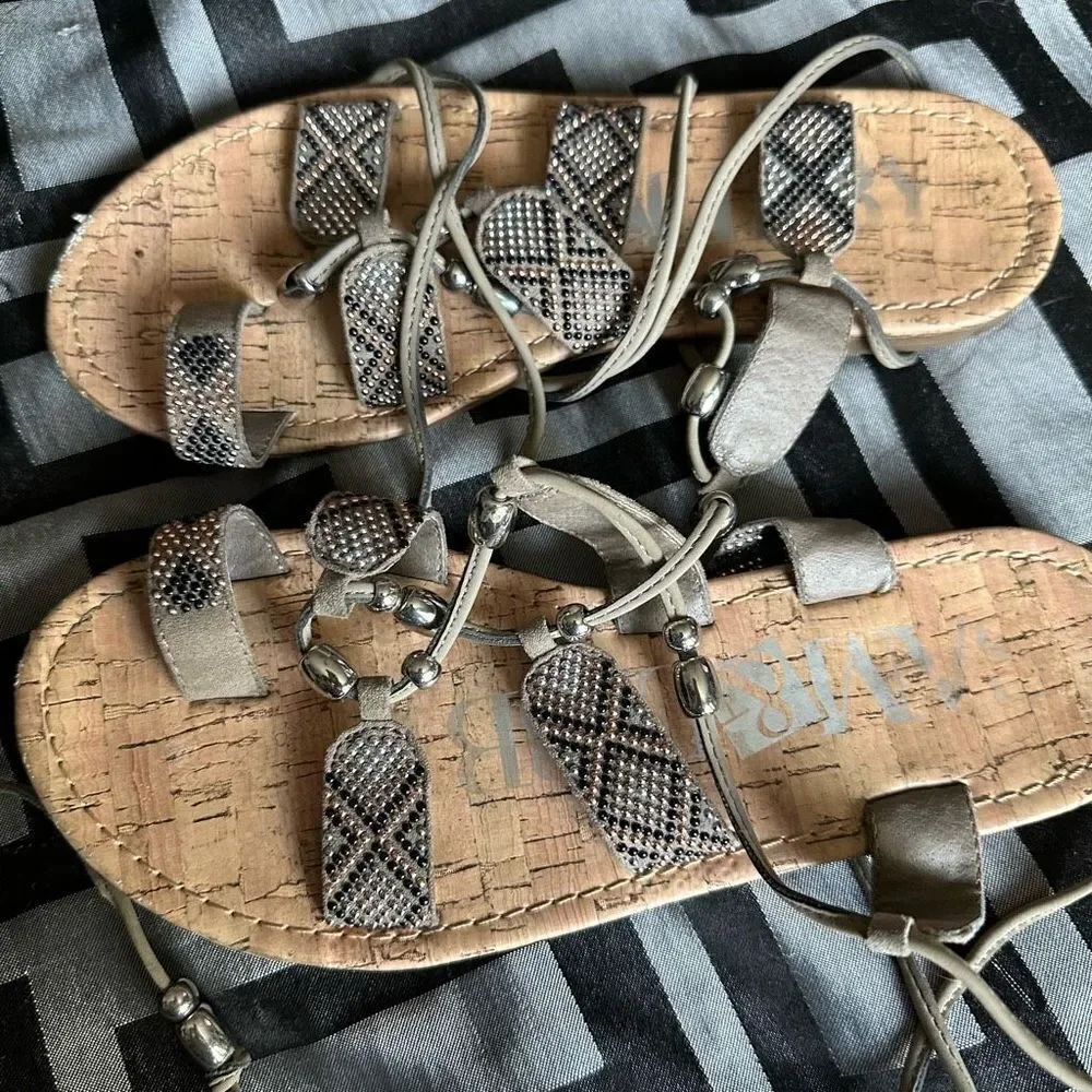 Sam & Libby “Bethany” Gladiator Sandals Tie Shoes
